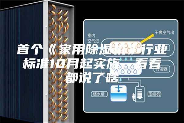 首個(gè)《家用除濕機(jī)》行業(yè)標(biāo)準(zhǔn)10月起實(shí)施，看看都說了啥