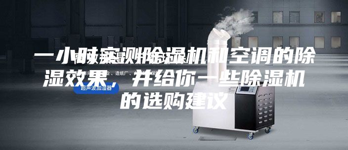 一小時實測除濕機和空調(diào)的除濕效果，并給你一些除濕機的選購建議