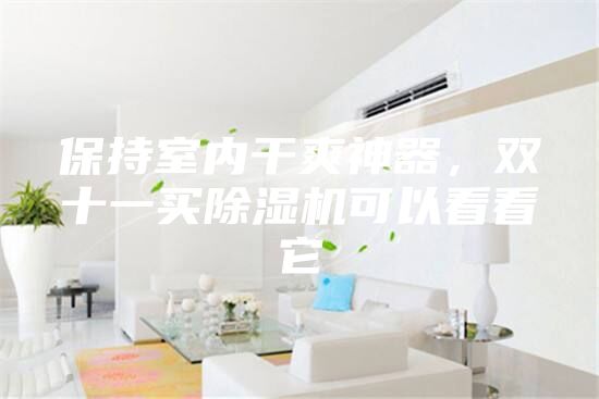 保持室內(nèi)干爽神器，雙十一買除濕機可以看看它