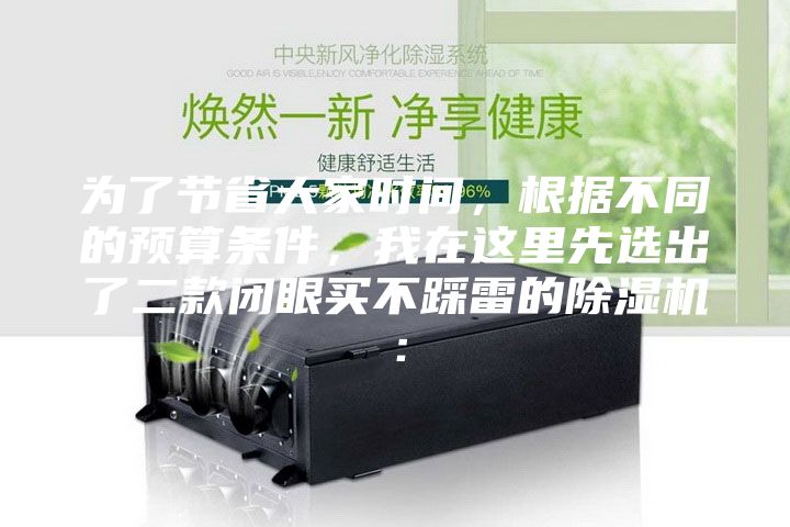 為了節(jié)省大家時(shí)間，根據(jù)不同的預(yù)算條件，我在這里先選出了二款閉眼買不踩雷的除濕機(jī)：