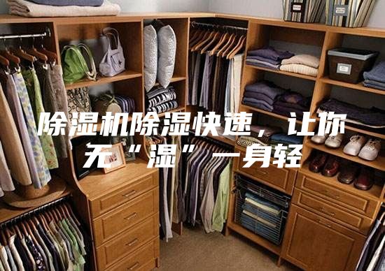 除濕機除濕快速，讓你無“濕”一身輕